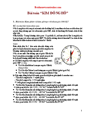 Bài toán Kim đồng hồ